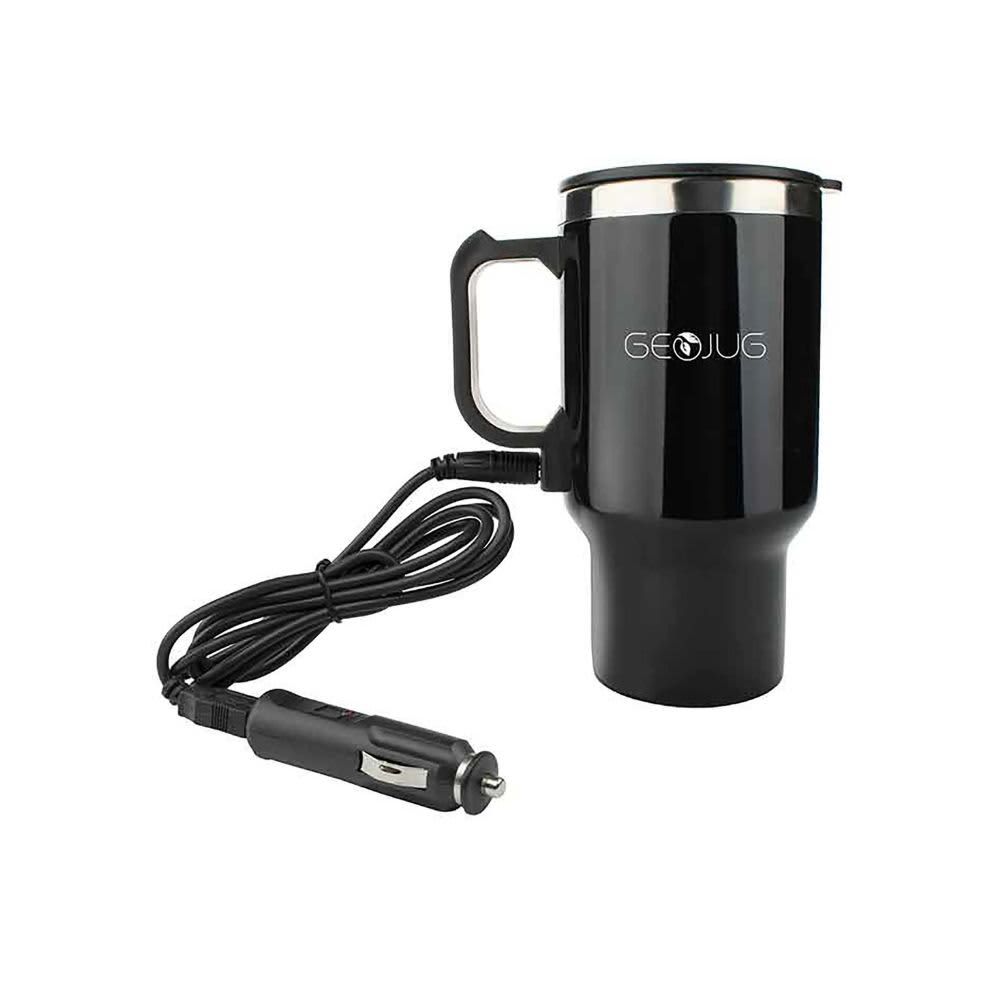 BRENTWOOD – 16 oz Electric Coffee Mug with Wire Car Plug – Black