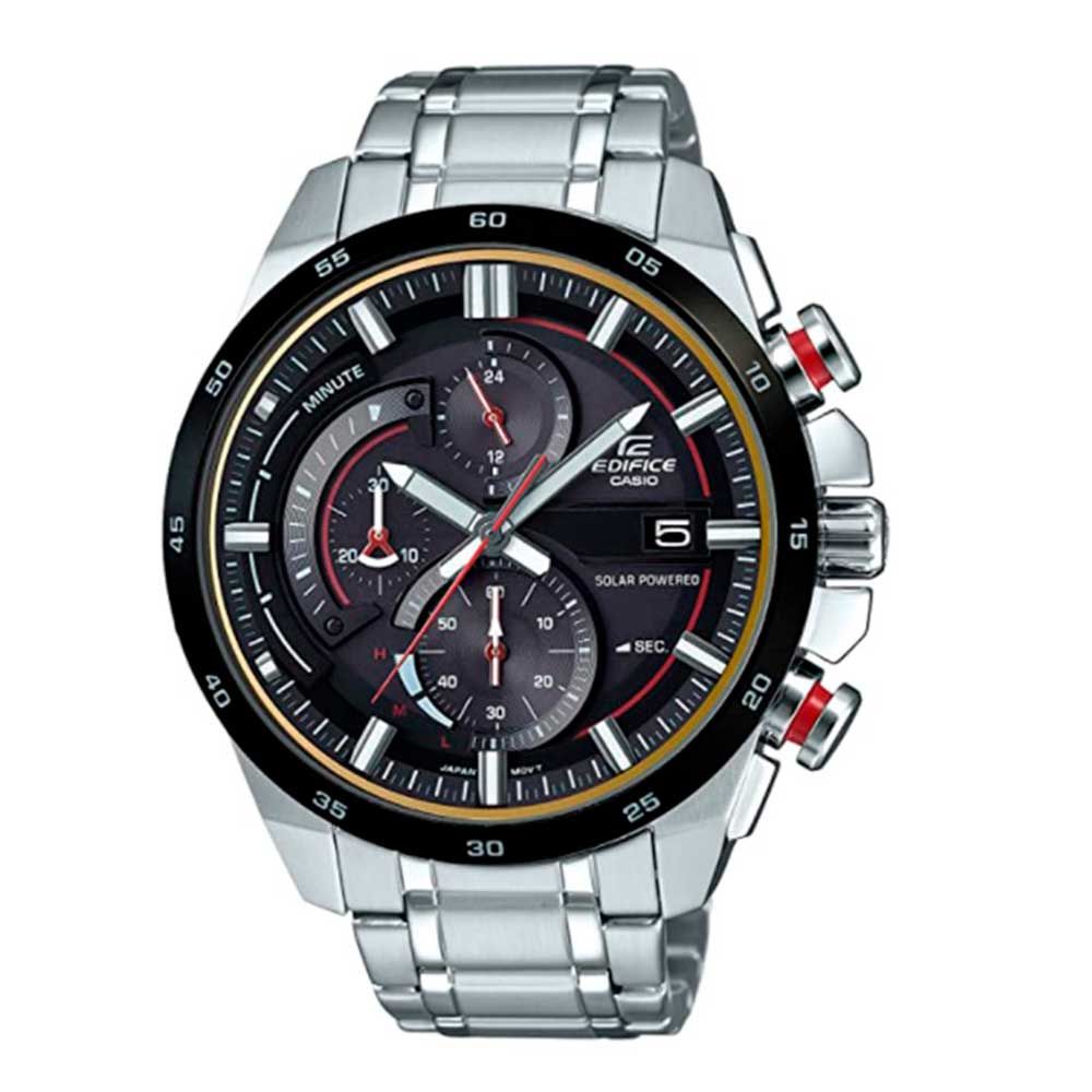 Watch Casio Men's Edifice Quartz with Stainless-Steel Strap, Silver EQS-600DB-1A4CR