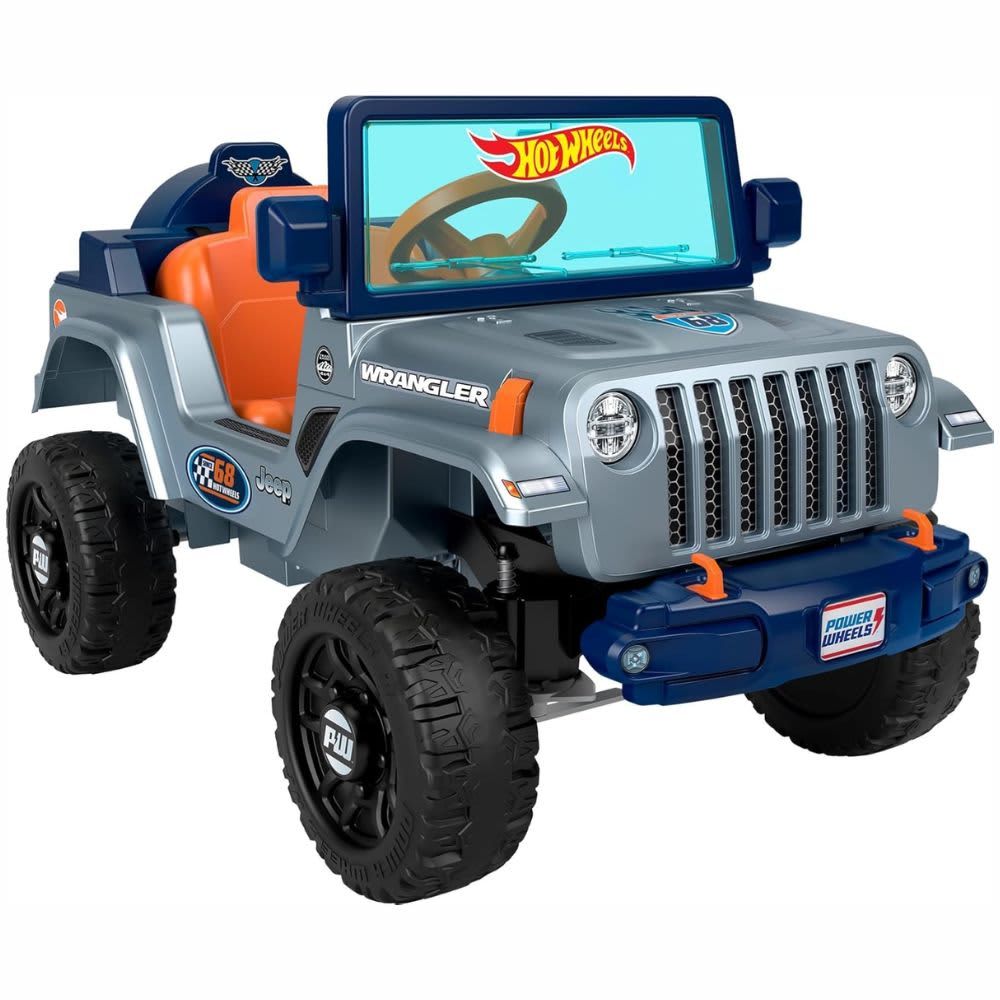 Power Wheels Hot Wheels Jeep Wrangler Toddler Ride-On Toy with Driving Sounds B0BT3FRLCB