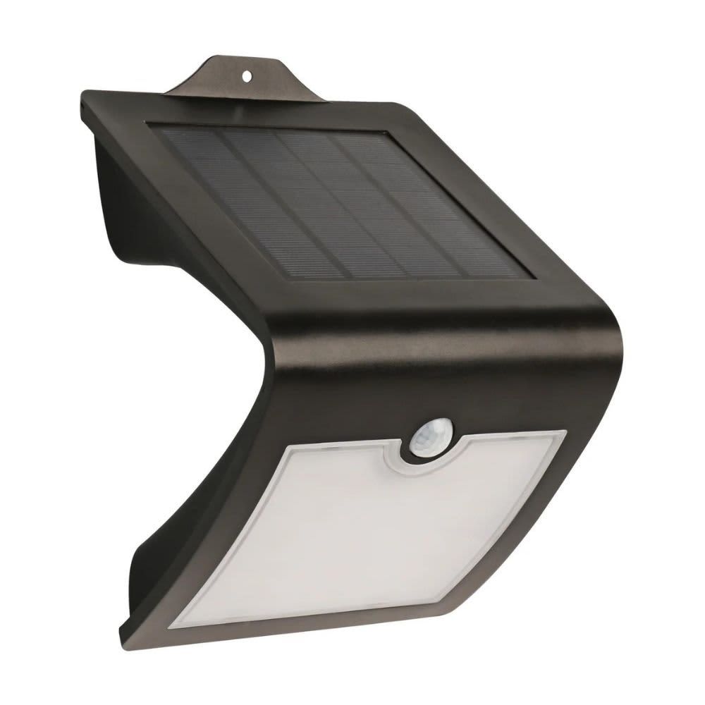 Feit Black V-Shape Solar Powered LED Security Light with Dusk to Dawn and Motion Sensor in Daylight (5000K)  SV6/BLK/SOL
