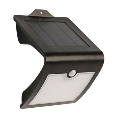 Feit Black V-Shape Solar Powered LED Security Light with Dusk to Dawn and Motion Sensor in Daylight (5000K)  SV6/BLK/SOL