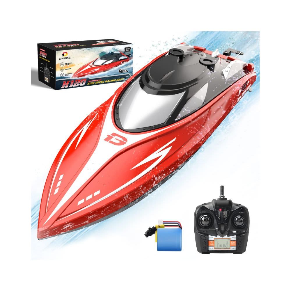 DEERC H120 Fast RC Boat for Pools and Lakes, 2.4 GHz 20+ MPH Racing Boats B083WDYHW9
