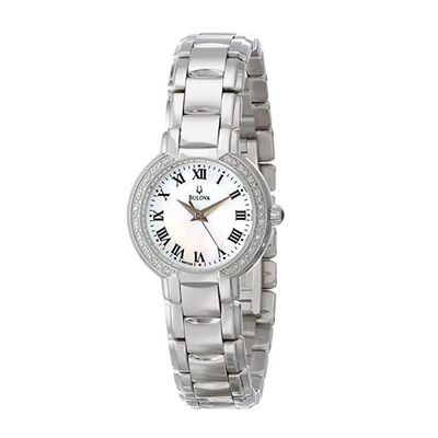 Watch Bulova Women's Classic Stainless Steel Diamond-Accented 96R159 Watch Bulova Women's Classic Stainless Steel Diamond-Accented 96R159