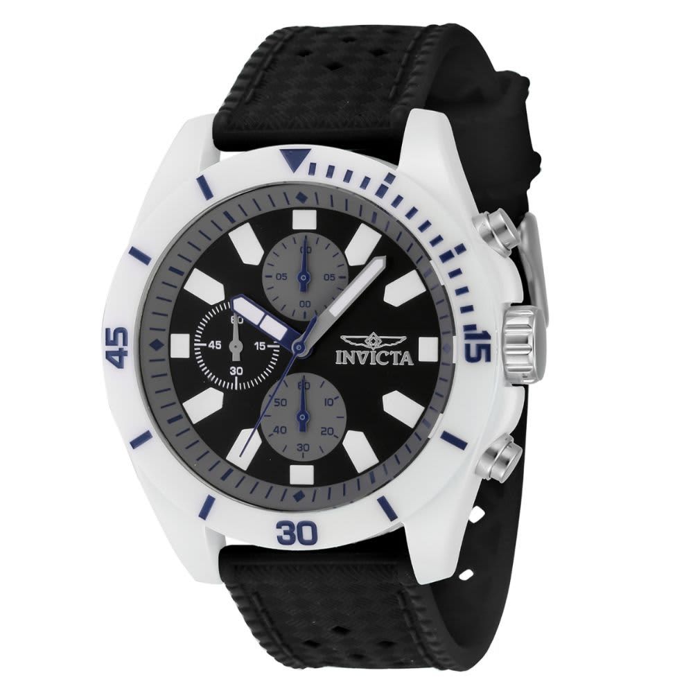 INVICTA – Scratch‑Resistant Solid Ceramic Men’s Watch – Black
