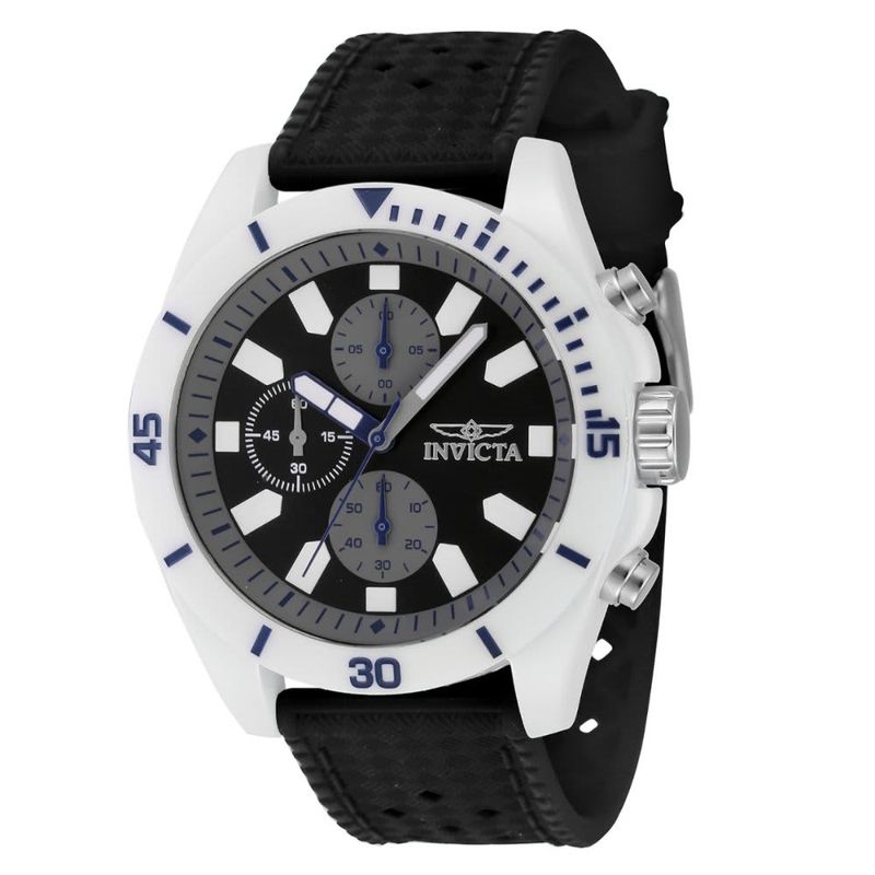 INVICTA – Scratch‑Resistant Solid Ceramic Men’s Watch – Black