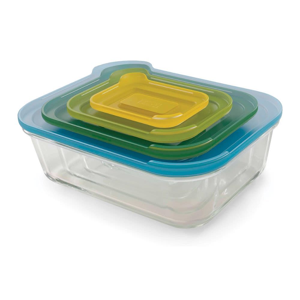 JOSEPH JOSEPH – 4-Piece Glass Storage Set – Multicolor