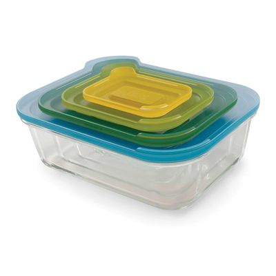 JOSEPH JOSEPH – 4-Piece Glass Storage Set – Multicolor