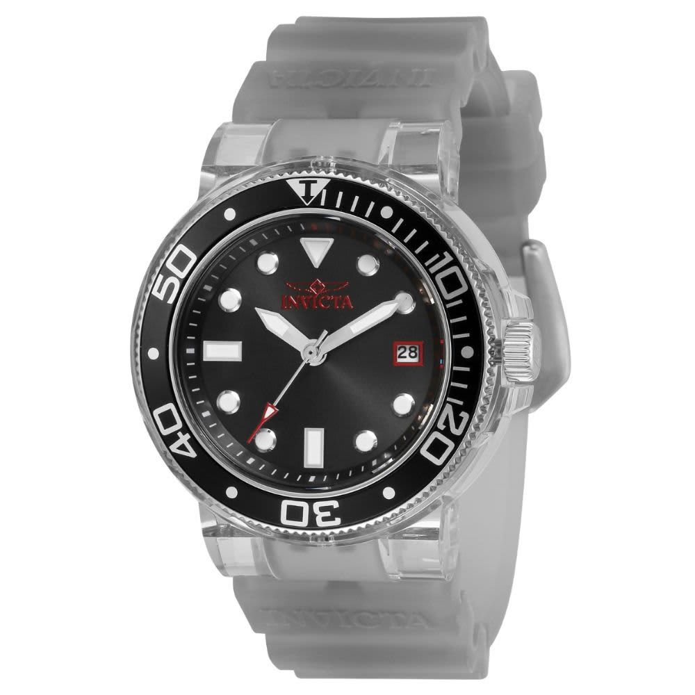 Invicta Pro Diver Unisex Watch - 40mm, Light Grey, Transparent (35233)