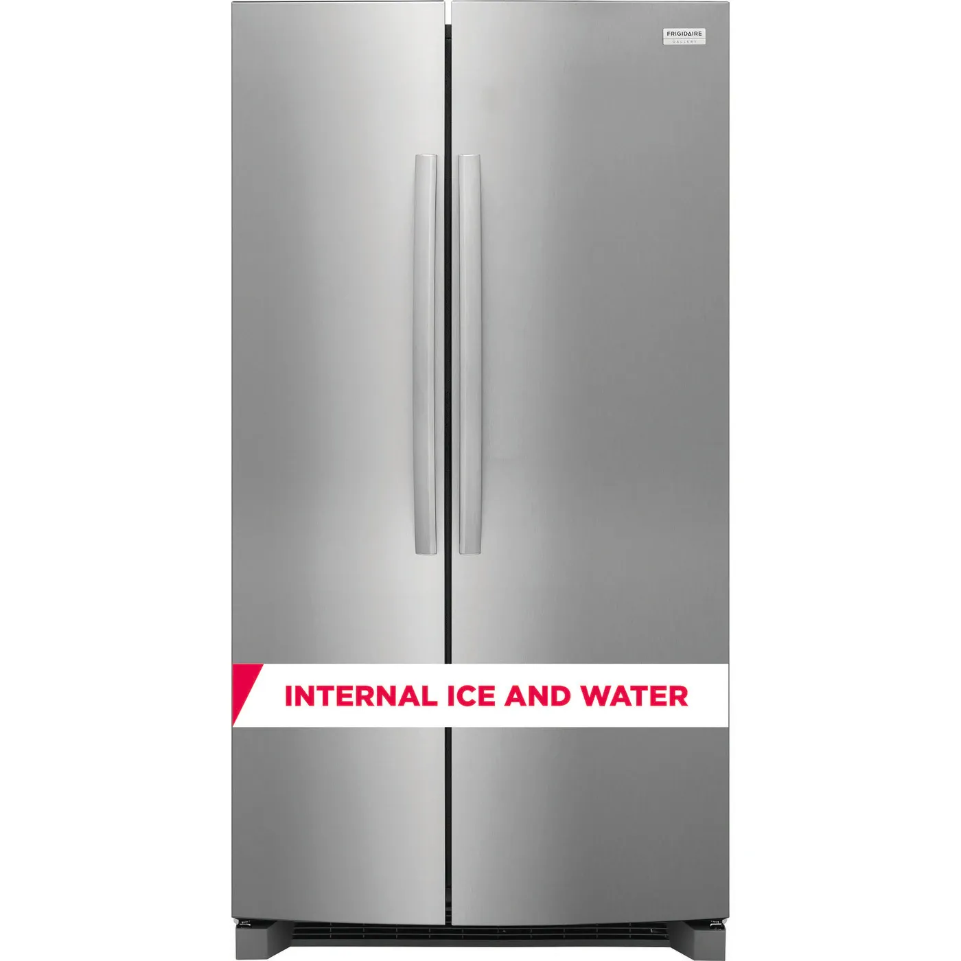 FRIGIDAIRE - 26 cu. ft. Standard Depth Side by Side Refrigerator with Internal Water Dispenser - Stainless Steel