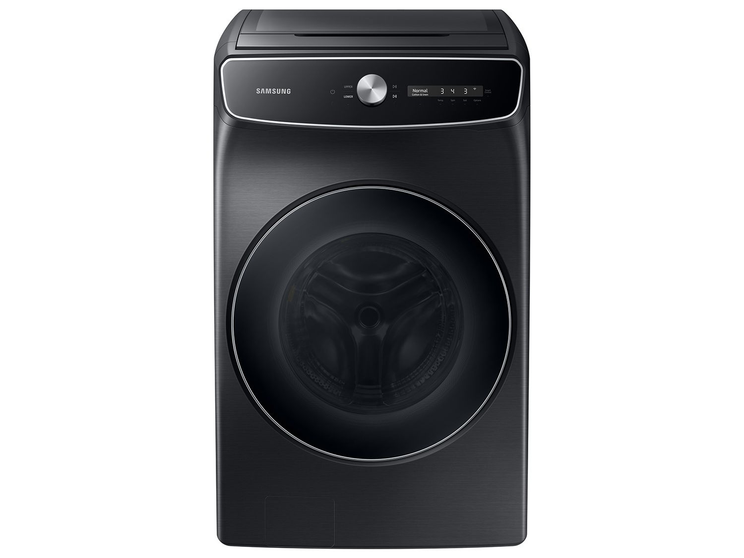 SAMSUNG – 6.0 Cu. Ft. Total Capacity Smart Front Load Washer with FlexWash and Super Speed Wash – Black