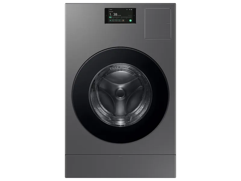 Samsung - 7.5 Cu. Ft. Stackable Smart Electric Dryer with Steam and Sensor Dry - Brushed Black DVE50BG8300VA3