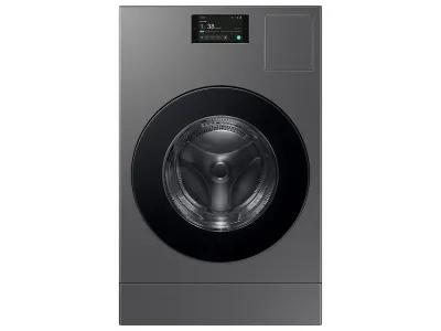 Samsung - 7.5 Cu. Ft. Stackable Smart Electric Dryer with Steam and Sensor Dry - Brushed Black DVE50BG8300VA3