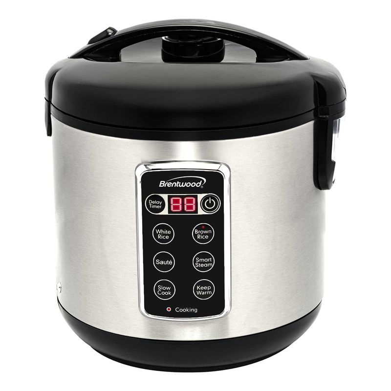 BRENTWOOD – 5‑Cup Smart Rice Multi‑Cooker 400W – Stainless Steel