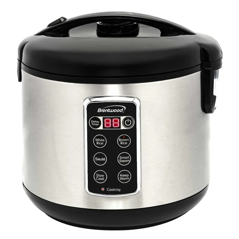 BRENTWOOD – 8‑Cup Rice Smart Multi‑Cooker 400 W – Stainless Steel