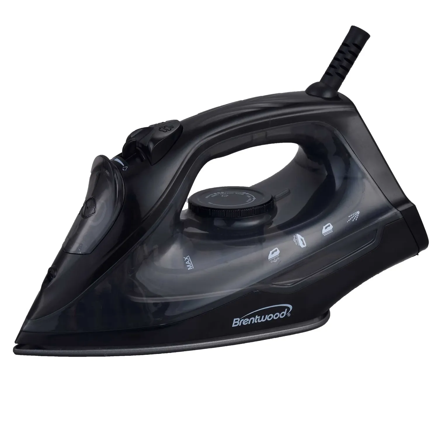 BRENTWOOD – 1200-Watt Non-Stick Steam Iron – Black-