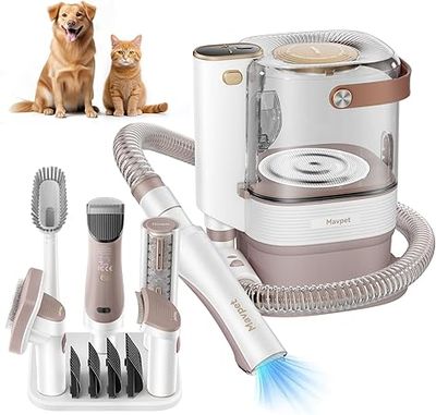 MAVPET – 3.2L Corded Pet Grooming Kit & Vacuum Suction – White