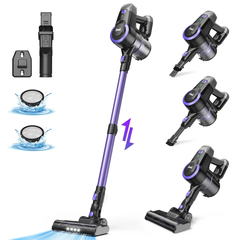 INSE – Cordless Stick Vacuum Cleaner 450W – Blue