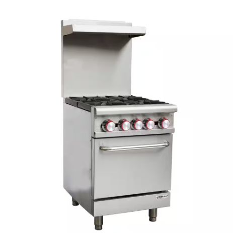 MAGIC CHEF – 24 in Commercial Gas Range – Stainless Steel