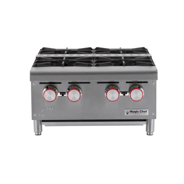 MAGIC CHEF – 24 in Commercial Natural Gas Countertop Hot Plate – Stainless Steel