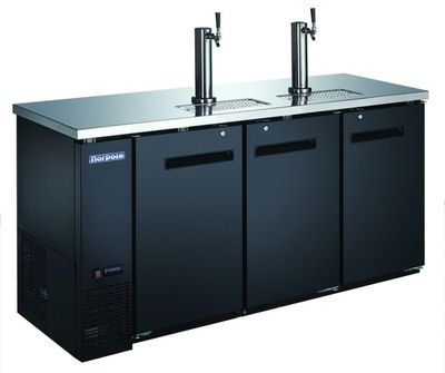 NORPOLE – 3-Door Direct Draw Beer Cooler – Black