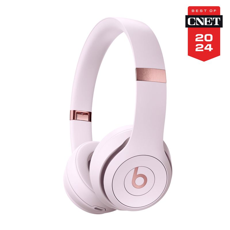 BEAST – Solo 4 Bluetooth Wireless On‑Ear Headphones – Cloud Pink