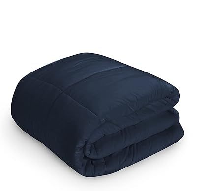 CLARA CLARK – Queen Double-Fill Reversible Comforter – Navy/Gray