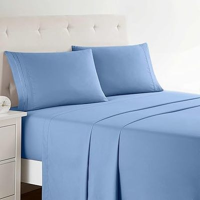 CLARA CLARK – Queen Sheet Set – Multi Stripe Blue