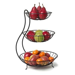 Spectrum Yumi Arched 3 Tier Server, Black B01K8GYQX2