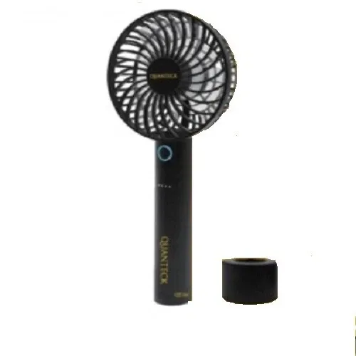 QUANTECK – 4" Rechargeable Mini Fan (5 Speed) w/ Detachable Power Bank