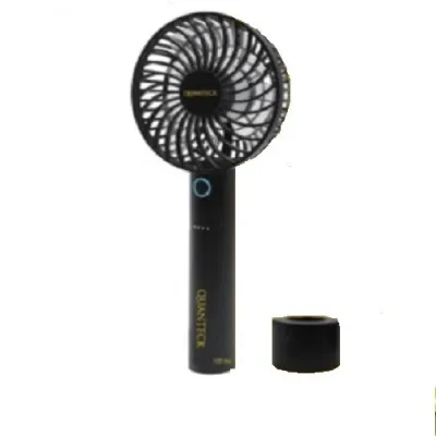 QUANTECK – 4" Rechargeable Mini Fan (5 Speed) w/ Detachable Power Bank