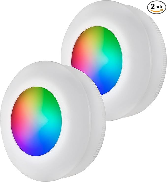 Energizer Color Changing Puck Lights – Battery Operated – Remote Controlled