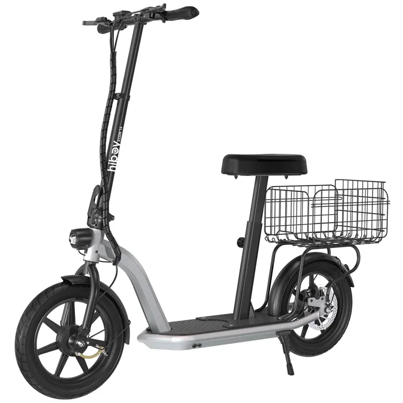 HIBOY – MAX Pro Electric Scooter with Seat and Basket – Black