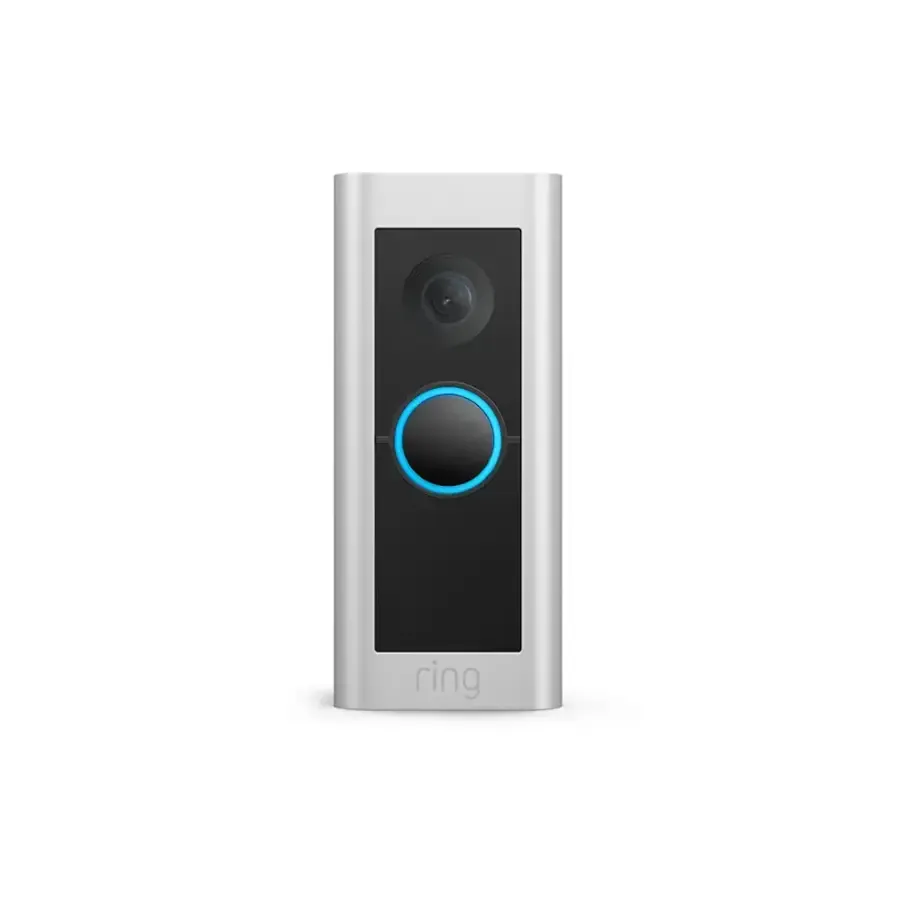 RING – Wired Smart Doorbell Plus with 1080p HD Camera and Wi‑Fi (single unit only) – Satin Nickel
