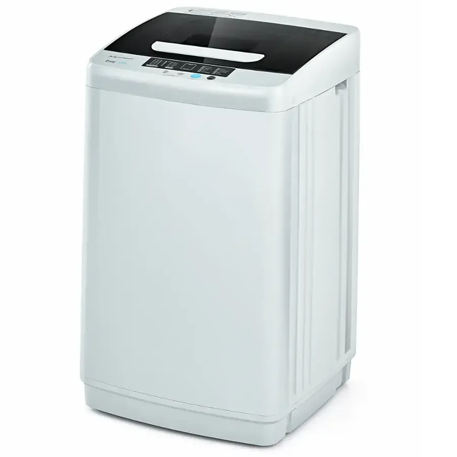 COSTWAY – Portable Full-Automatic Laundry Washing Machine with Drain Pump