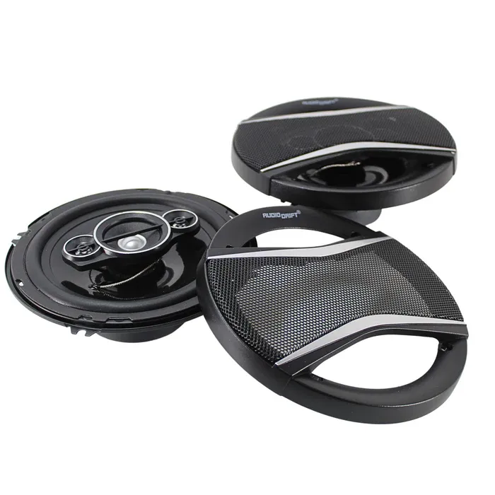 ADRIFT – 6.5" 4-Way Flush-Mount Car Speakers – Black