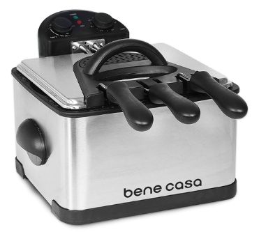 BENE CASA – 2QT Stainless Steel Deep Fryer - Stainles Steel BENE CASA – 2QT Stainless Steel Deep Fryer - Stainles Steel