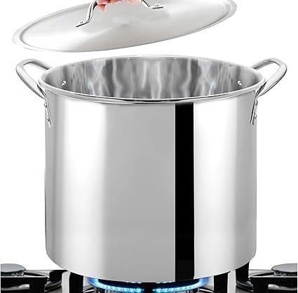 BENE CASA – Stainless Steel Stock Pot 16 qt (4.8 L) – Silver BENE CASA – Stainless Steel Stock Pot 16 qt (4.8 L) – Silver