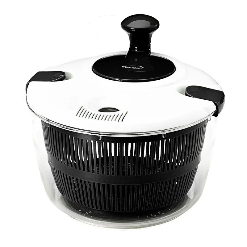 BRENTWOOD – Salad Spinner with 5-Quart Serving Bowl – Black