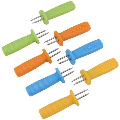 CHAR‑BROIL – 8‑Pack Stainless Steel Corn Holders – Silver