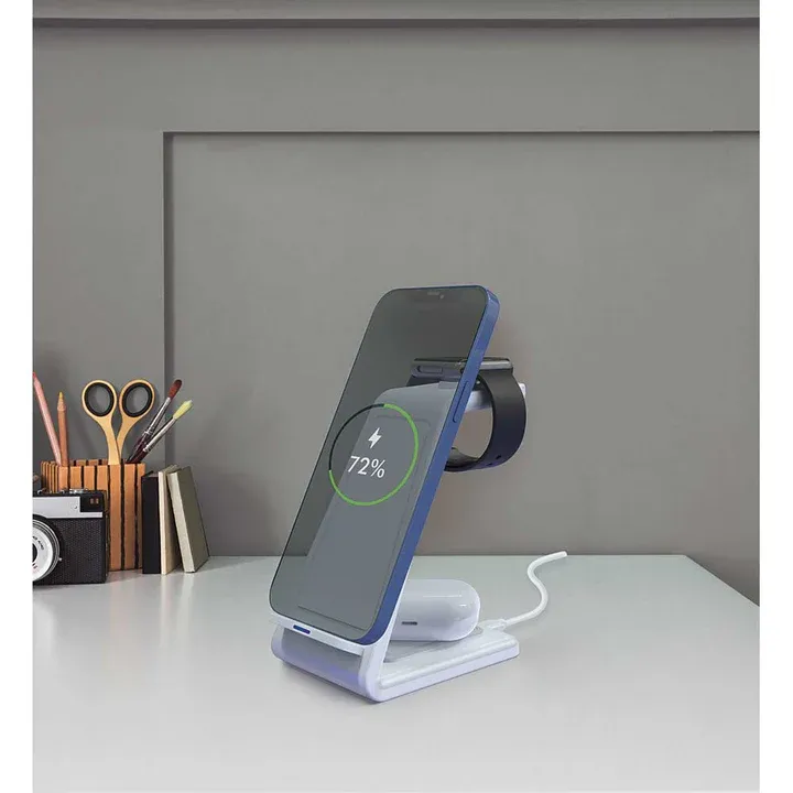 CHARGEWORX – 3-in-1 Desk Charger – Black