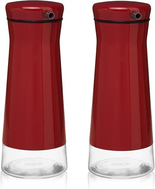 CHEFVANTAGE – Olive Oil and Vinegar Cruet Dispenser Set with Elegant Glass Bottle