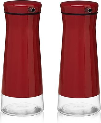 CHEFVANTAGE – Olive Oil and Vinegar Cruet Dispenser Set with Elegant Glass Bottle