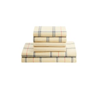 CLARA CLARK – King Size Burberry Taupe Sheet Set – Taupe