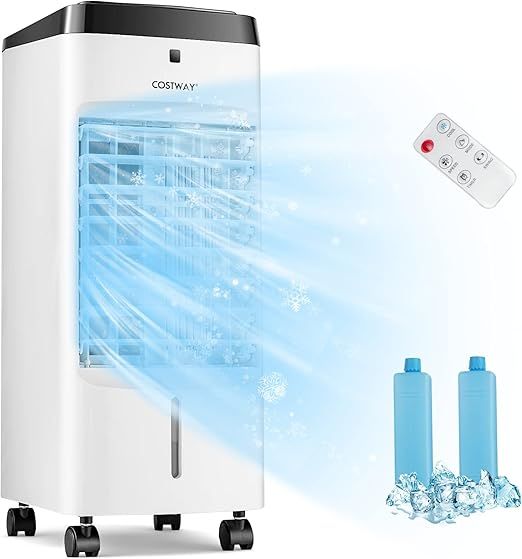 COSTWAY – Portable 4-in-1 Evaporative Air Cooler with Remote Control COSTWAY – Portable 4-in-1 Evaporative Air Cooler with Remote Control