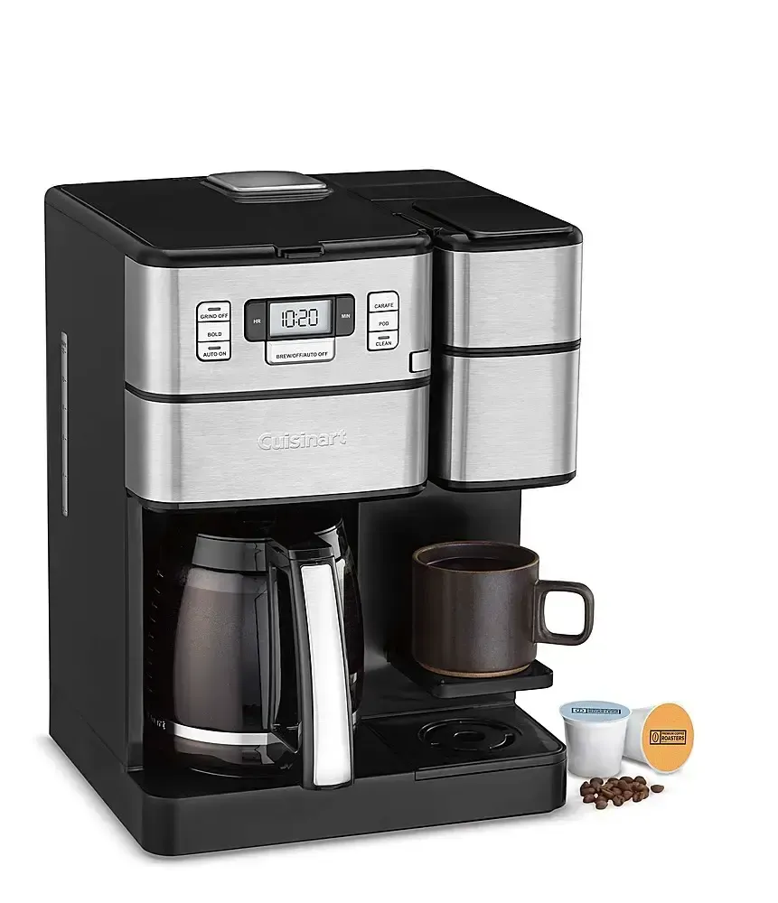 CUISINART – Coffee Maker Grind & Brew Plus 12-Cup – Black Stainless Steel