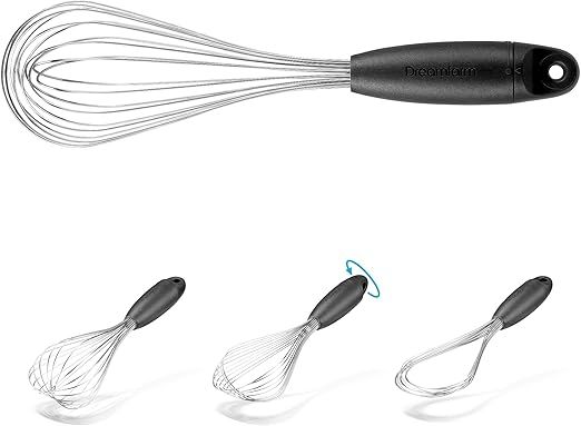 DREAMFARM – Flisk 3‑in‑1 Fold‑Flat Balloon Whisk – Black DREAMFARM – Flisk 3‑in‑1 Fold‑Flat Balloon Whisk – Black