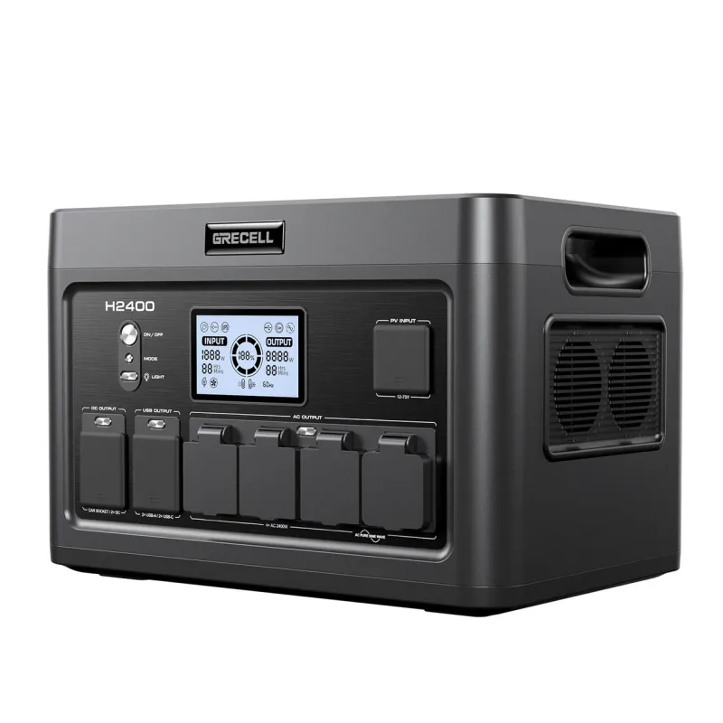 GRECELL – Lithium Iron Phosphate Power Station 2400W – Black