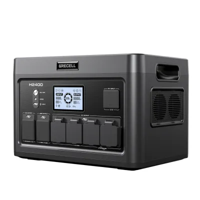 GRECELL – Lithium Iron Phosphate Power Station 2400W – Black
