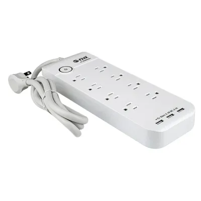 Nippon America – 8 Outlets AC Power Strip with Triple USB Ports
