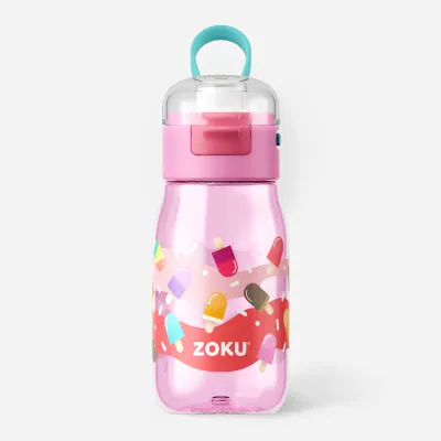 ZOKU – Kids Flip Gulp Bottle – Pink Pops
